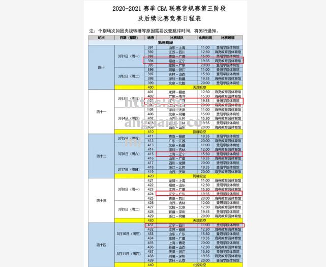 江南体育-2020年CBA联赛赛程表揭晓，助你get全赛程赛事安排